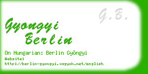 gyongyi berlin business card